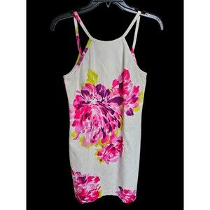 Womens Trina Turk Pink White Floral Summer Dress Mini Size 4 Sleeveless